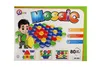 The image shows the packaging of a mosaic toy set, featuring a cartoon character and colorful mosaic pieces. Produktbild-Vorschau