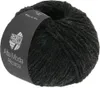 A ball of dark gray yarn with a label wrapped around it. Produktbild-Vorschau