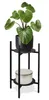 A potted plant on a two-tiered black metal stand. Podgląd zdjęcia produktu