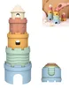 Stapelturm für Babys, Silikon Stapelbecher Baby, Montessori Produktbild-Vorschau 1