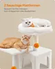 Two cats are relaxing on a white cat tree. Produktbild-Vorschau