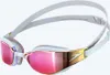 A pair of Speedo swimming goggles with pink mirrored lenses and white and gold accents, presented on a white background. Náhľad obrázku produktu