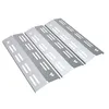 Three metal grill heat plates arranged diagonally on a white background. Produktbild-Vorschau