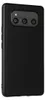 A black smartphone case is shown from a rear, slightly angled perspective. Produktbild-Vorschau