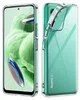 A clear protective case for a smartphone is shown from two angles. Produktbild-Vorschau