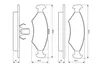 Bosch Bremsbelagsatz, Scheibenbremse  0 986 424 462 Produktbild-Vorschau 1