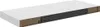 A white floating shelf shown with its mounting bracket. Anteprima dell’immagine prodotto