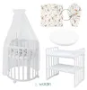 Waldin Babybett OWAL Kinderbett 7in1 mit Matratze, Produktbild-Vorschau 3
