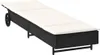 vidaXL Sonnenliege mit Rollen und Auflage Schwarz Poly Produktbild-Vorschau 4