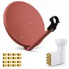PremiumX SAT Anlage 80cm Satellitenantenne Ziegelrot Octo Produktbild-Vorschau 1
