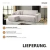 VENASI Ecksofa mit Schlaffunktion Luna L, Schwarz Cordstoff Produktbild-Vorschau 21