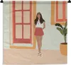 MuchoWow® Wandteppich Wandbehang Frau - Kleidung - Zuhause Produktbild-Vorschau 1