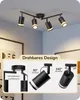 EDISHINE Plafondlamp met 4 lampen, zwart, LED, draaibaar, Productafbeelding-voorbeeld 2