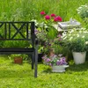 Banc de jardin en métal Relaxdays, 2 places, robuste, pour Voir les images du produit 3