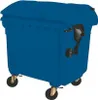 Müllcontainer Kunststoff 1,1 cbm Runddeckel blau Produktbild-Vorschau 1
