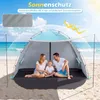 COSTWAY Parasol plażowy z ochroną UV 50+, namiot plażowy z Podgląd zdjęcia produktu 4