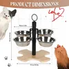 Erhöhte Futterstation für Katzen - Dreistöckig - Vier Produktbild-Vorschau 3
