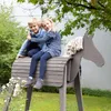 roba Cheval de jeu d'extérieur, bois massif gris, cheval de Voir les images du produit 5