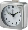 A close-up studio shot of a silver analog alarm clock. Anteprima dell’immagine prodotto