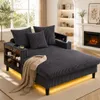 Multifunktionale Cord-Lounge mit Chaiselongue & großer Produktbild-Vorschau 1