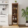 COSTWAY, armoire haute à 4 étagères, meuble de rangement Voir les images du produit 2