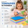50x papier multicolore - 220 g/m² - Papier de bricolage & Voir les images du produit 4