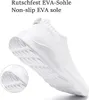 Laufschuhe Damen Slip-On Sneaker Atmungsaktiv Mesh Weiß Produktbild-Vorschau 5