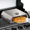 Edelstahl Pizzabox mit Pizzastein, Grillaufsatz für Gas- & Produktbild-Vorschau 10