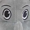 A close-up view of the embroidered eyes and nose of a stuffed animal. Produktbild-Vorschau