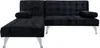 Schlafsofa Miranda mit Chaiselongue Velvet Schwarz Produktbild-Vorschau 1