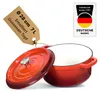 Emaillierter Gusseisen Topf mit Deckel Ø28 cm 7L - Bräter Produktbild-Vorschau 1