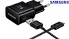 A black Samsung fast charger and USB-C cable are displayed against a white background. Produktbild-Vorschau