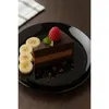 6x talerzyki deserowe 19 cm czarne szkło hartowane SONIA Podgląd zdjęcia produktu 3