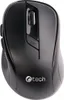 A black wireless computer mouse is shown from a top-down perspective against a white background. Produktbild-Vorschau