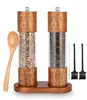 Salz- und Pfeffermühle aus Holz 2er Set, Gewürzmühle mit Produktbild-Vorschau 1
