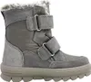 A single gray winter boot for girls is shown against a white background. Voir les images du produit