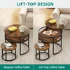Balconera 2er Set Rund Couchtisch, Höhenverstellbar, Produktbild-Vorschau 4