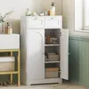 Úzká koupelnová skříňka, 2 zásuvky, otevřený regálový Náhled obrázku produktu 2