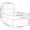 vidaXL Boxspringbett mit Matratze Creme 90x200 cm Stoff -  Produktbild-Vorschau 8