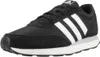 A black Adidas running shoe with white stripes. Produktbild-Vorschau