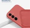 A close-up of a red phone case, showing the camera cutout and the interior texture. Produktbild-Vorschau