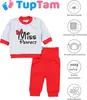 TupTam Baby Mädchen Outfit Langarmshirt mit Print Spruch Produktbild-Vorschau 6