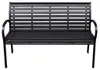 vidaXL Gartenbank Schwarz 116 cm Stahl und WPC Produktbild-Vorschau 1