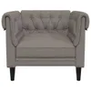 CLORIS Chesterfield-Sessel Taupe Stoff 372543 Produktbild-Vorschau 4