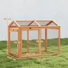 PawHut Hühnerstall 104 x 70,5 x 84 cm Freilaufgehege mit Produktbild-Vorschau 3