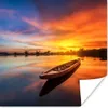 MuchoWow® Poster Boot - Wasser - Sonnenuntergang - Orange - Produktbild-Vorschau 1
