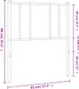 vidaXL Náhradní čelo postele, kovové, černé, 90 cm Náhled obrázku produktu 7