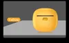 A yellow earbud case is displayed on a gray surface against a dark gray background. A yellow label with the word "Yellow" is on the left side of the image. Produktbild-Vorschau