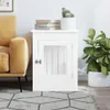 Design Hundekäfig im Möbelstil Weiß 55x80x68 cm Produktbild-Vorschau 3