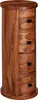 WOHNLING Design Sideboard Sheesham Massivholz 35x85x35 cm Produktbild-Vorschau 6